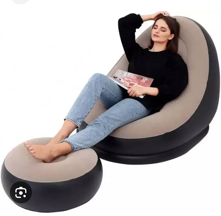 Inflatable sofa bed mattress and chair
